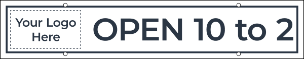 Copy w Logo Hanging Sign Riders, 6h x 30w, 4mm corrugated plastic